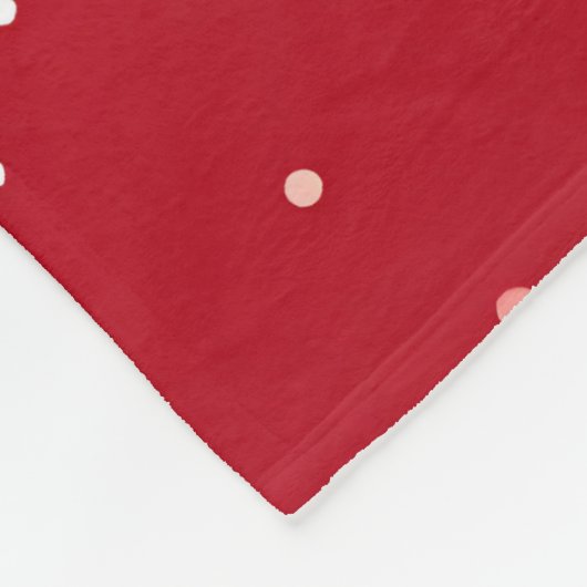 Festive red background with white snowflakes fleecedecke (Ecke)