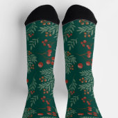 Festive Red Berry Christmas Socks Socken (Oben)