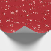 Festive Red Christmas Gift Wrapping Paper Geschenkpapier (Ecke)