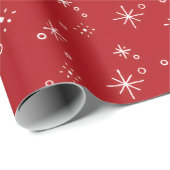 Festive Red Christmas Gift Wrapping Paper Geschenkpapier (Rolleneckpunkt)