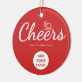 Festive Red Logo Ornament for Beauty Brands (Links)