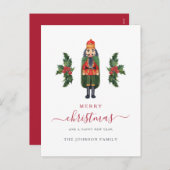 Festive Red Nutcracker Frohe Weihnachten (Vorne/Hinten)