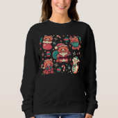 Festive Red Pandas Sweatshirt (Vorderseite)