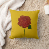 Festive Red Rose & Yellow Throw Pillow Kissen (Decke)