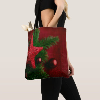 Festive Red Star Christmas Bag Tasche
