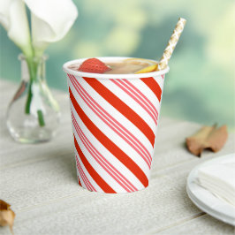 Festive Red Strawberry Candy Cane Weihnachten Pappbecher