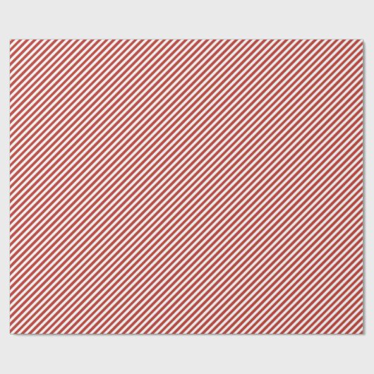 Festive Red Stripe Christmas Geschenkpapier (Flach)