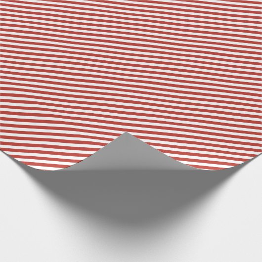 Festive Red Stripe Christmas Geschenkpapier (Ecke)