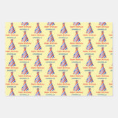 Festive Red White Blue Party Geschenkpapier Set (Vorderseite 2)