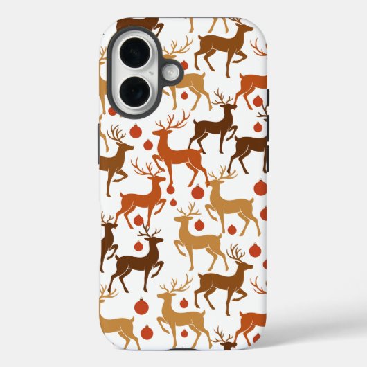 Festive Reindeer Christmas iPhone Case (Rückseite)
