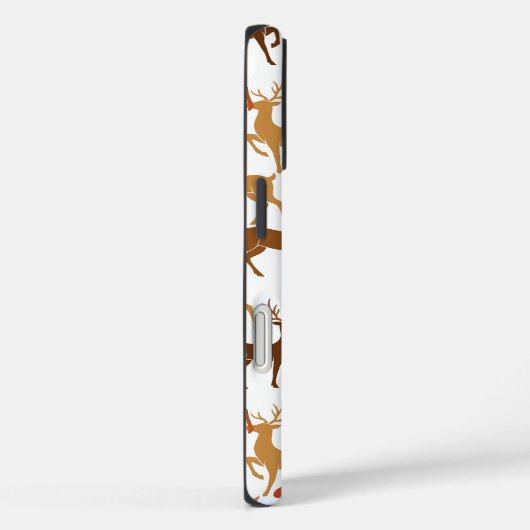 Festive Reindeer Christmas iPhone Case (Rückseite / Rechts)