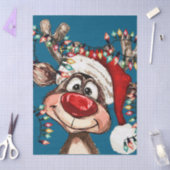 Festive Reindeer Christmas Shower Curtain Seidenpapier (Basteln)
