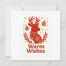 Festive Reindeer Holiday Card Feiertagskarte