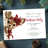 Festive Reindeer Invite editable digital download Einladung