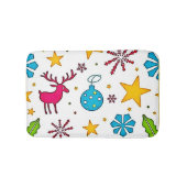 Festive Reindeer Magic Pattern Design Badematte (Vorderseite)