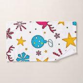 Festive Reindeer Magic Pattern Design Badhandtuch Set (Handtuch)