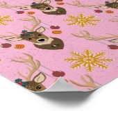 Festive Reindeer Poster (Ecke)