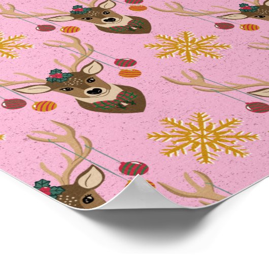 Festive Reindeer Poster (Ecke)