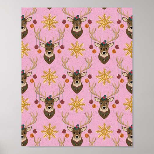 Festive Reindeer Poster (Vorne)