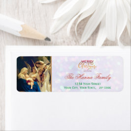 Festive Religious Angels Nativity Merry Christmas