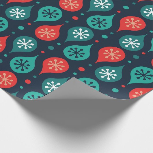 Festive Retro Mitte Jahrhunderts Mod geometrisch g Geschenkpapier (Ecke)