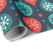 Festive Retro Mitte Jahrhunderts Mod geometrisch g Geschenkpapier (Rolleneckpunkt)