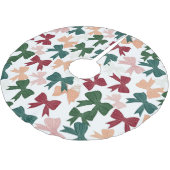 Festive Ribbon Charm Polyester Weihnachtsbaumdecke (Schrägansicht)