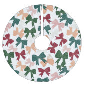 Festive Ribbon Charm Polyester Weihnachtsbaumdecke (Vorderseite)