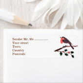 Festive Robin und Holly (Insitu)