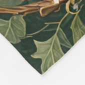 Festive Robin und Holly Fleecedecke (Ecke)