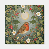 Festive Robin und Holly Magnet (Vorne)