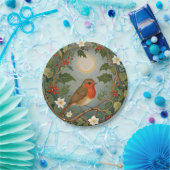 Festive Robin und Holly Pappteller (Party)