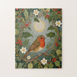 Festive Robin und Holly Puzzle