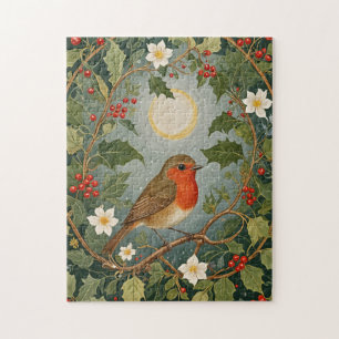 Festive Robin und Holly Puzzle