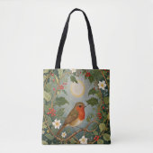 Festive Robin und Holly Tasche (Vorderseite)