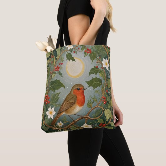 Festive Robin und Holly Tasche (Von Nahem)