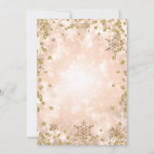 Festive Rose Goldene SPARKLE Einladung (Rückseite)