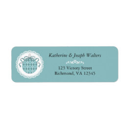 Festive Royal Botanical Robin's Egg Blue Address