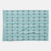 Festive Royal Botanical Robin's Egg Blue Geschirrtuch (Horizontal)