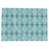 Festive Royal Botanical Robin's Egg Blue Große Geschenktüte (Rückseite)