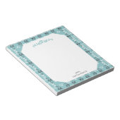 Festive Royal Botanical Robin's Egg Blue Notizblock (angewinkelt)