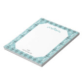 Festive Royal Botanical Robin's Egg Blue Notizblock (Rotiert)