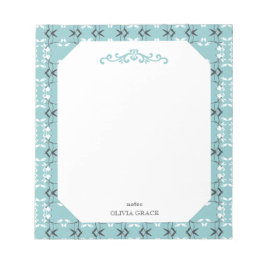 Festive Royal Botanical Robin's Egg Blue Notizblock