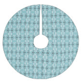 Festive Royal Botanical Robin's Egg Blue Polyester Weihnachtsbaumdecke (Vorderseite)