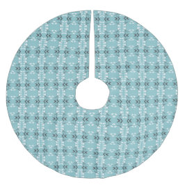 Festive Royal Botanical Robin's Egg Blue Polyester Weihnachtsbaumdecke