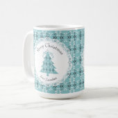 Festive Royal Botanical Robin's Egg Blue Tree Kaffeetasse (Vorderseite Links)