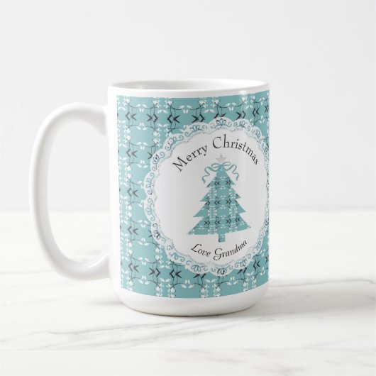 Festive Royal Botanical Robin's Egg Blue Tree Kaffeetasse (Links)