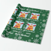 Festive Rudolph Reindeer Snow Personalized Xmas Geschenkpapier (Ungerollt)