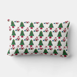 Festive Santa Christmas Pillow Lendenkissen