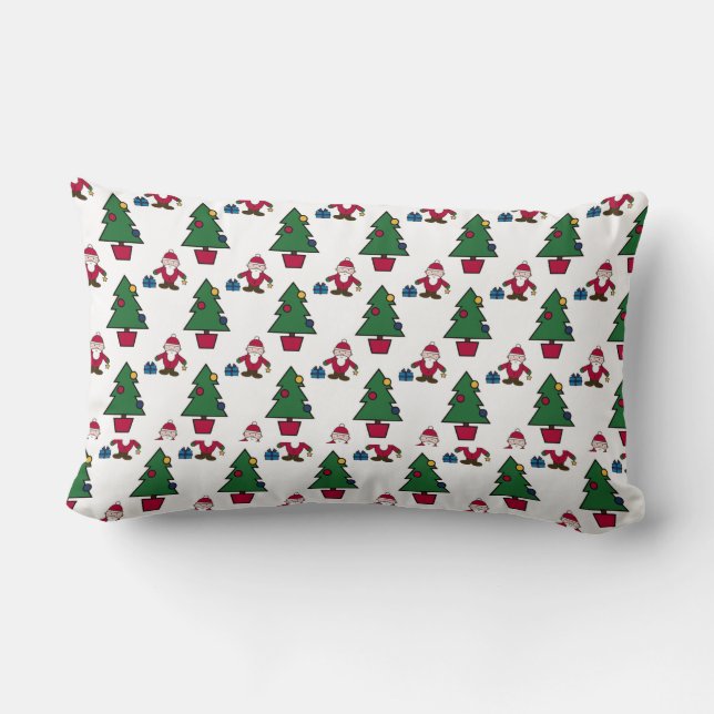 Festive Santa Christmas Pillow Lendenkissen (Rückseite)